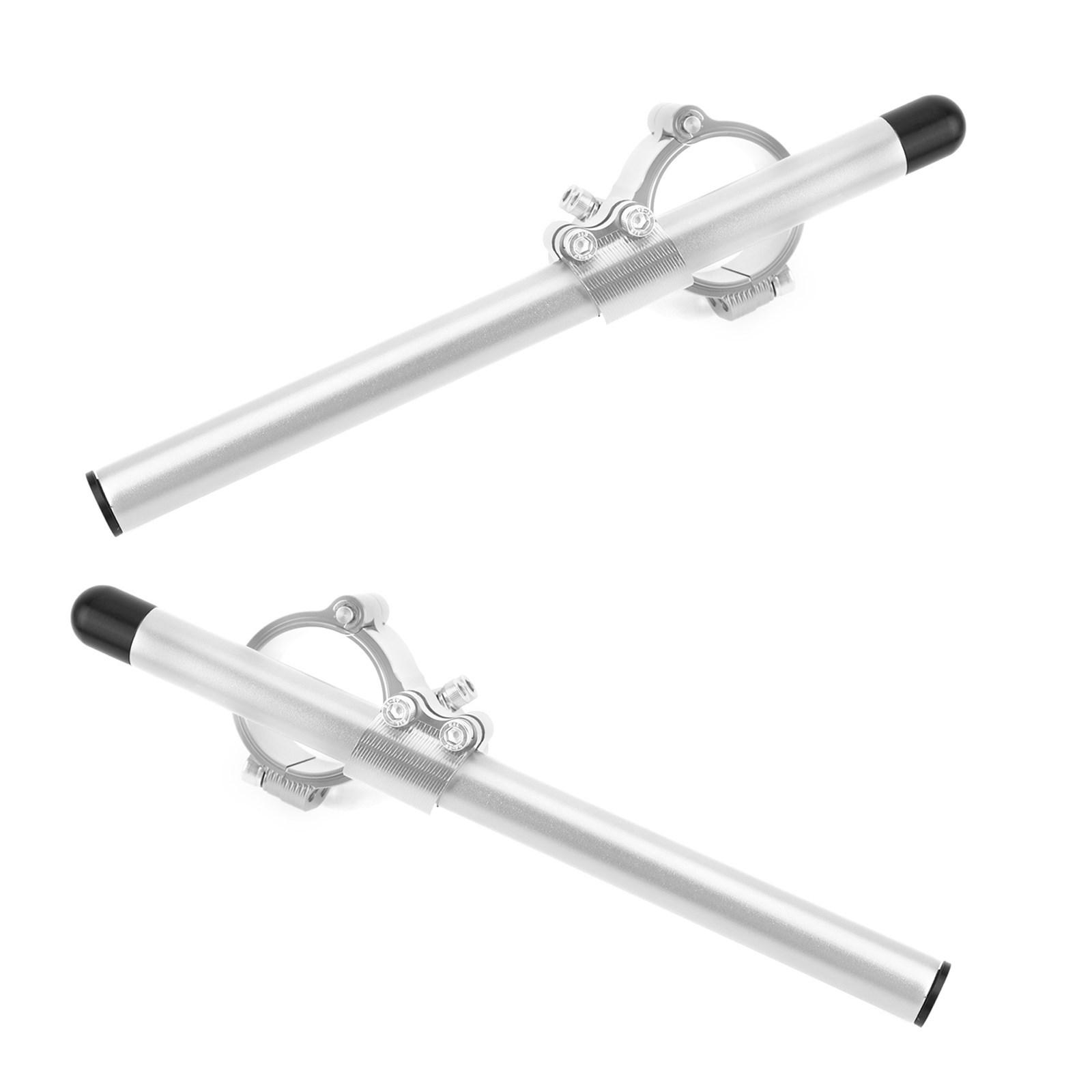 

Universal Adjustable Rotatable CNC Billet Clip Ons Fork Tube Handlebar Kit 37mm серебряный