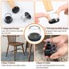 8PCS Carpet Furniture Sliders Chair Leg Floor Protectors Rubber Round Square Furniture Chair Feet Glides Caps Prevent Scratches