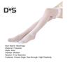 1 Pair Women Stockings See-through Mesh Flower Edge Ultra-thin High Elasticity Japanese Style Anti-slip Solid Color Soft Breathable Quick Dry Lady