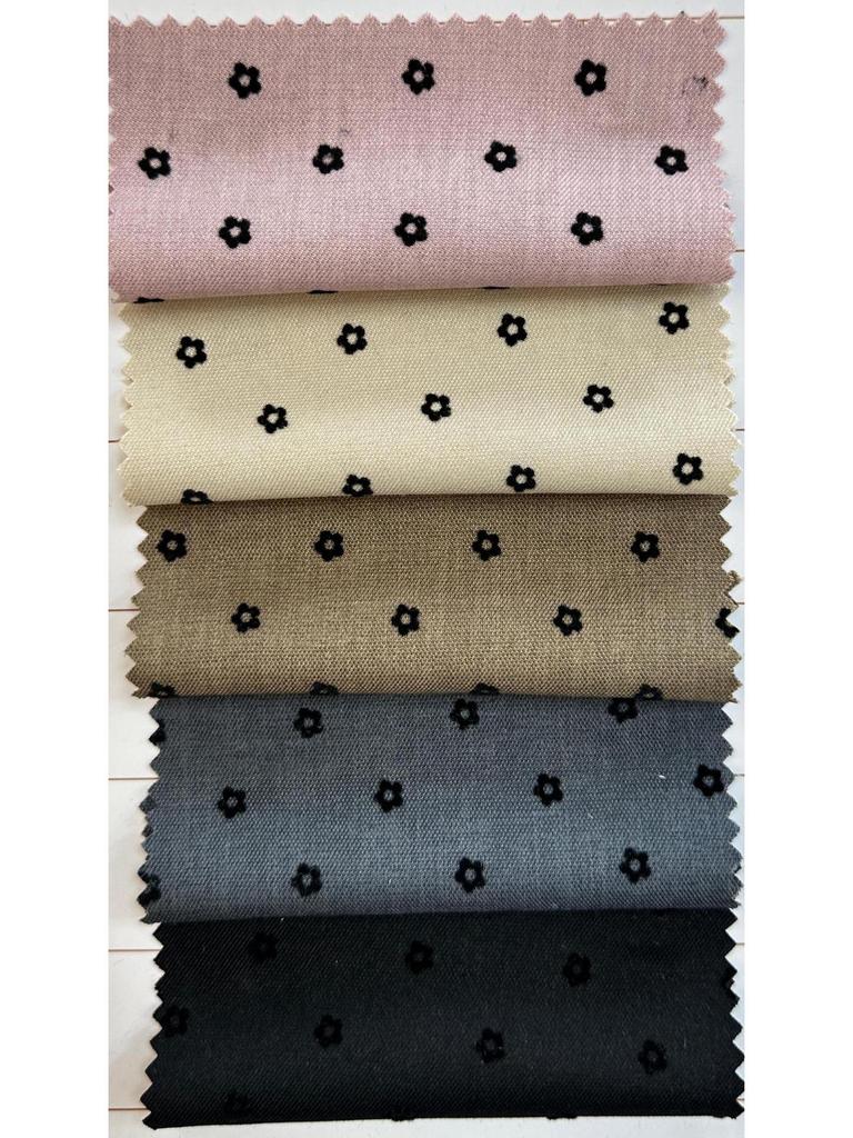 Casual Fashion Women's Fabric: Woven Solid Color Bow Heart Dot & Plum Blossom Flocking for Hair Accessories