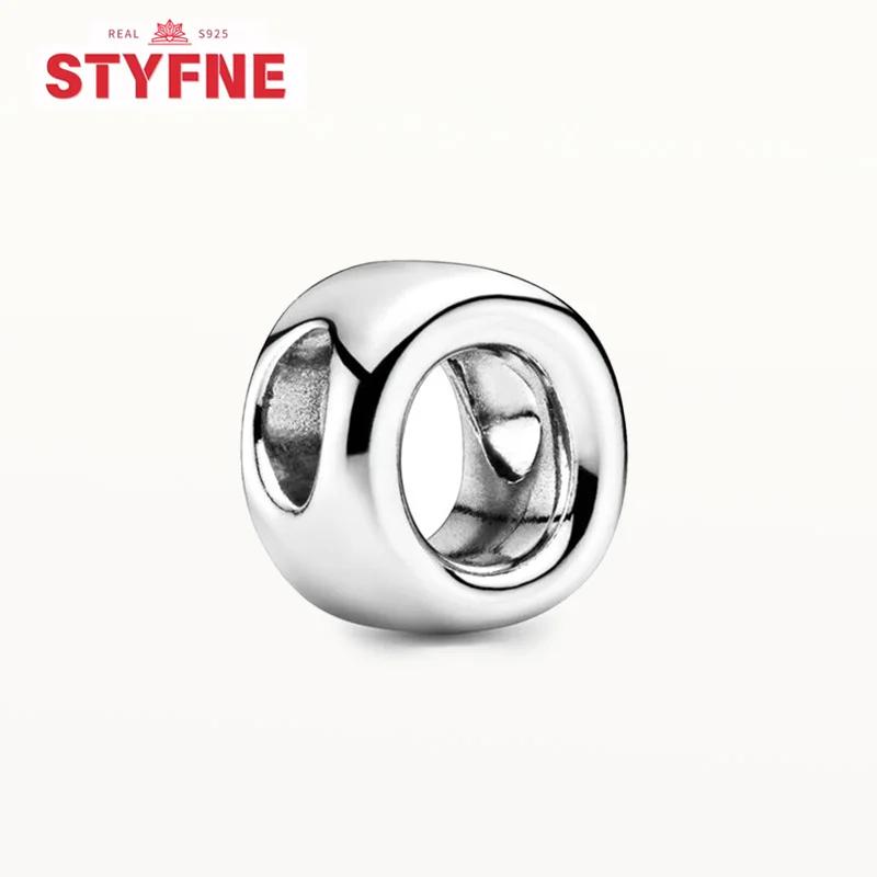 Silber 925 Alphabet-Anhänger A-Z 26 Buchstaben Feine Perlen für DIY Schmuckherstellung Geschenke für Frauen Armband