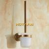 Antique Brass Color Wall Mounted Solid Aluminium Made Anti-Rust Toilet Brush Holder For Bathroom Accessories Set Bath Products