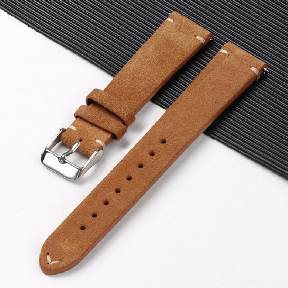 Genuine Suede Leather Watch Strap Quick Release Vintage Watchband 14/16/18mm 20mm 22mm Bracelet for Men Wrist Bands Accessories