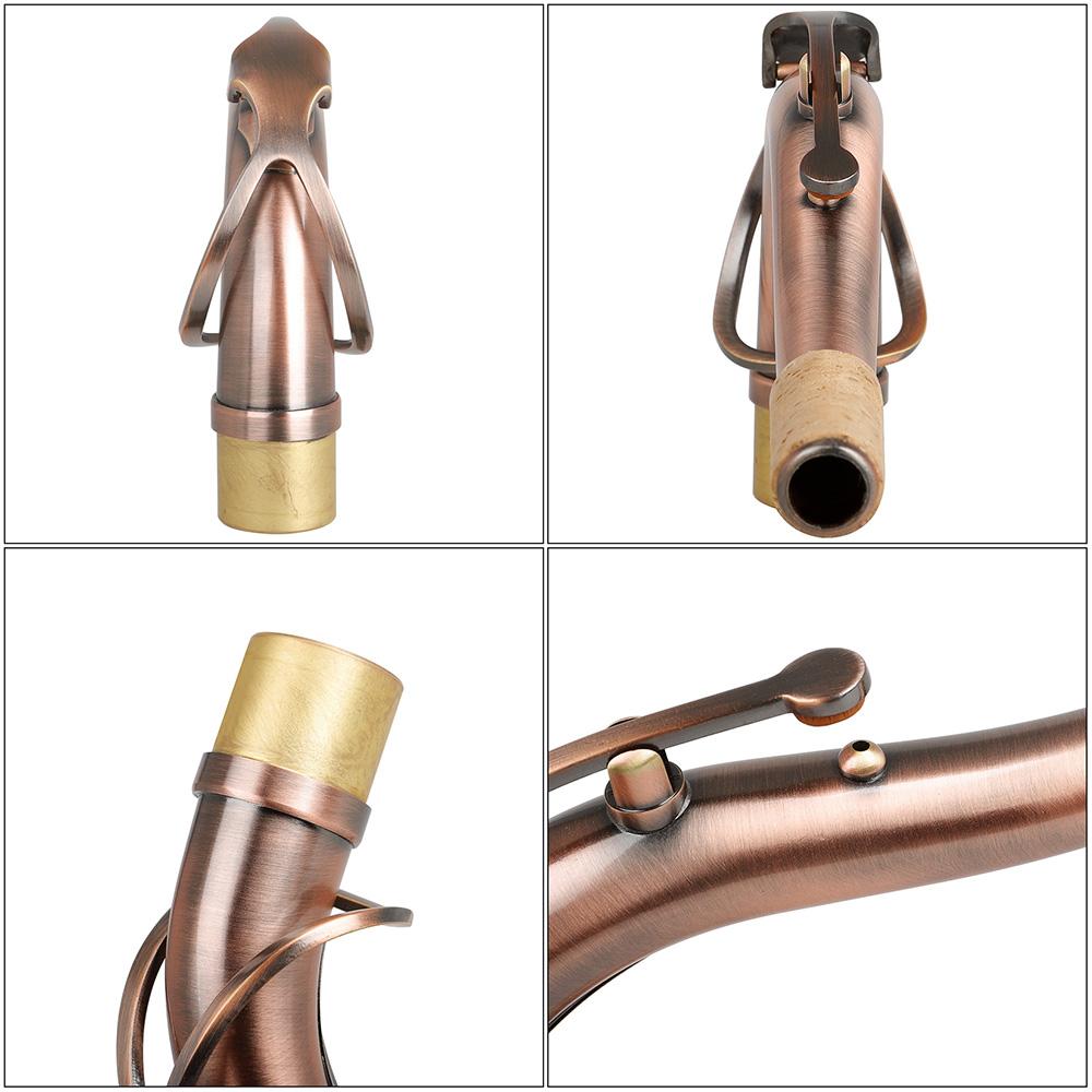 M MBAT Tenorsaxophon Halsstück Hohe Qualität Messingmaterial Saxophon Halsstück Holzblasinstrument Ersatzteile & Zubehör