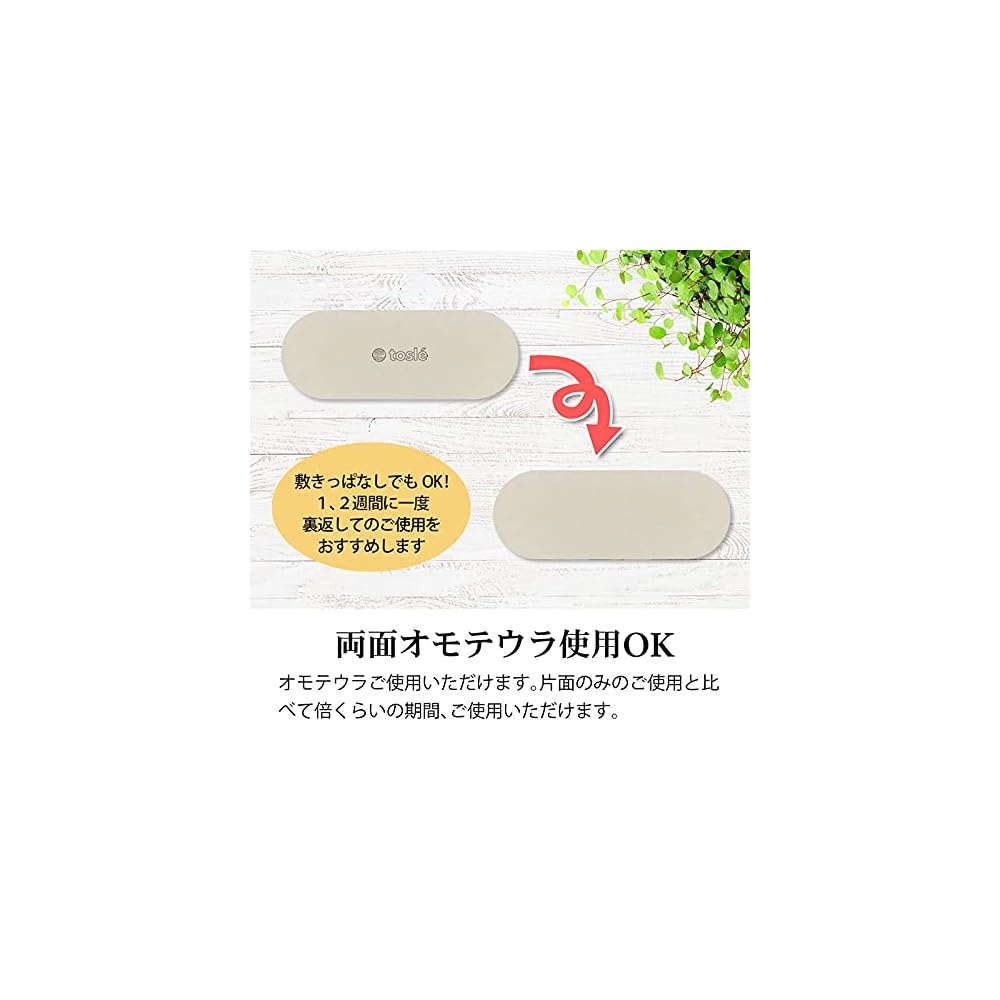 Tosle Diatomaceous Earth Mat Mini - Kitchen, Bathroom, Dish, Shoe, Draining Tray, Plate - Wakkanai