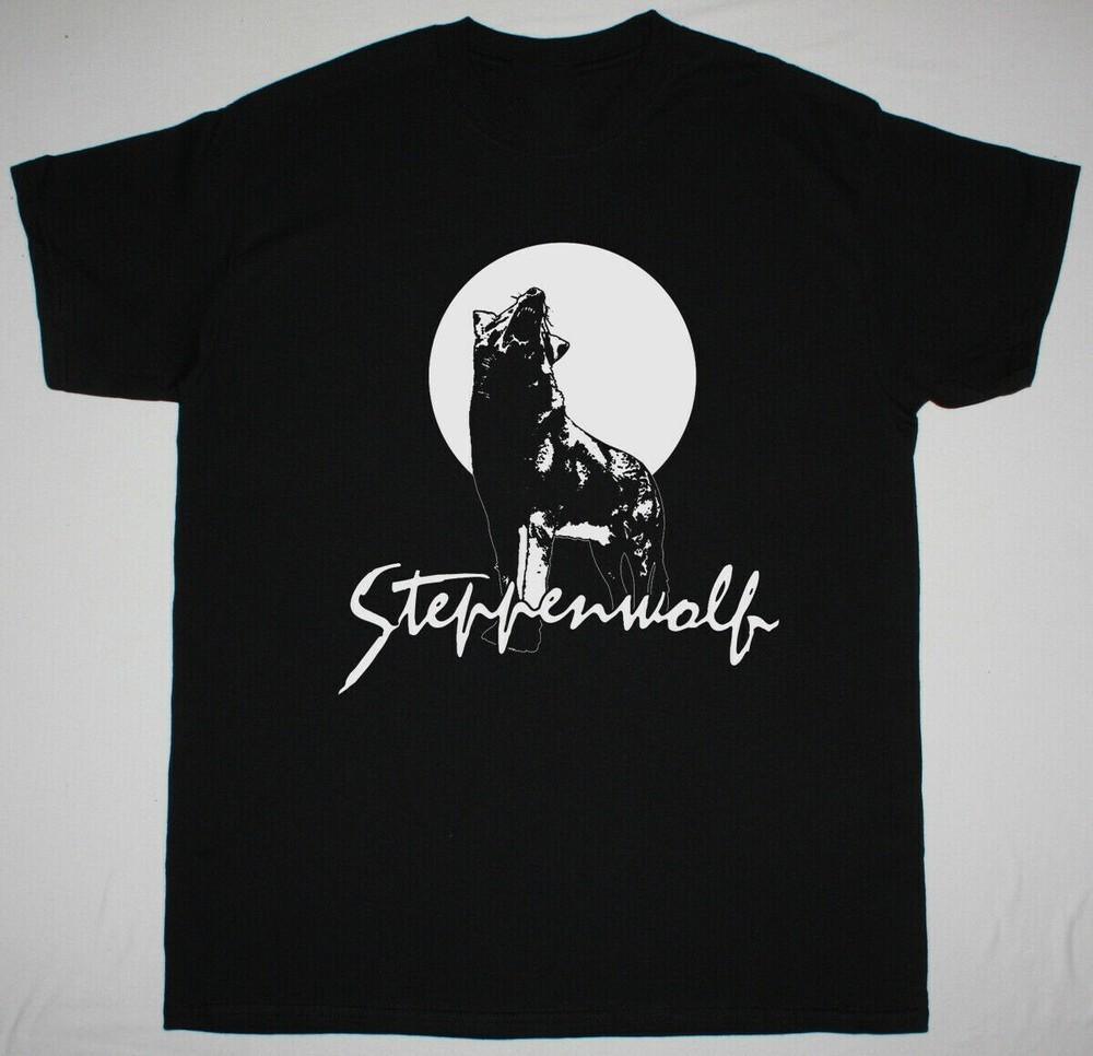 STEPPENWOLF band T-shirt Black Cotton Unisex Tee All sizes XA520 Unisex T-Shirt S
