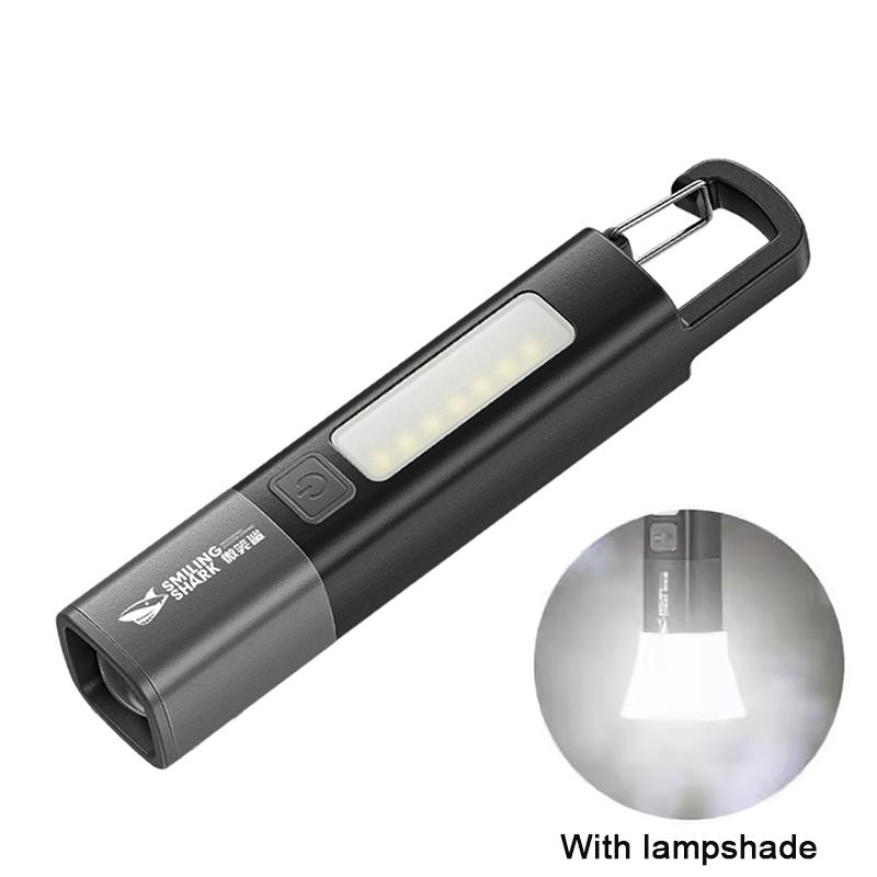 Led Torch Light Xpe Super Bright Flashlight With Hook Camping Light Rechargeable Zoomable Waterproof