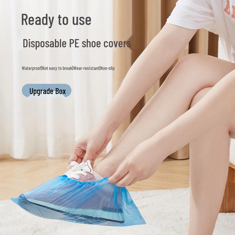 JIAQILI Extra Thick Disposable Shoe Covers (500 Pcs)