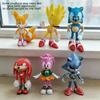 6-18Pcs Sonics Figure Tails Werehog Action Figures Knuckles Doll Dr. Eggman Cartoon Figurines Collectible Dolls  Hedgehog Toy