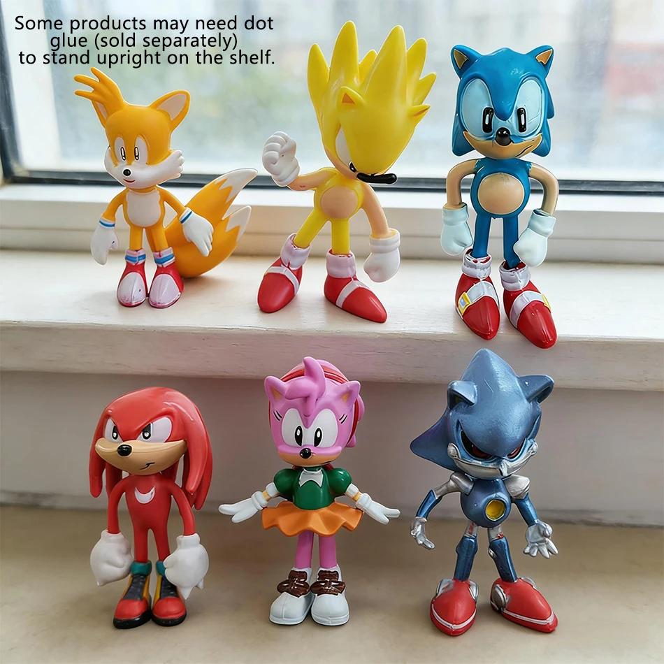 6-18Pcs Sonics Figure Tails Werehog Action Figures Knuckles Doll Dr. Eggman Cartoon Figurines Collectible Dolls  Hedgehog Toy