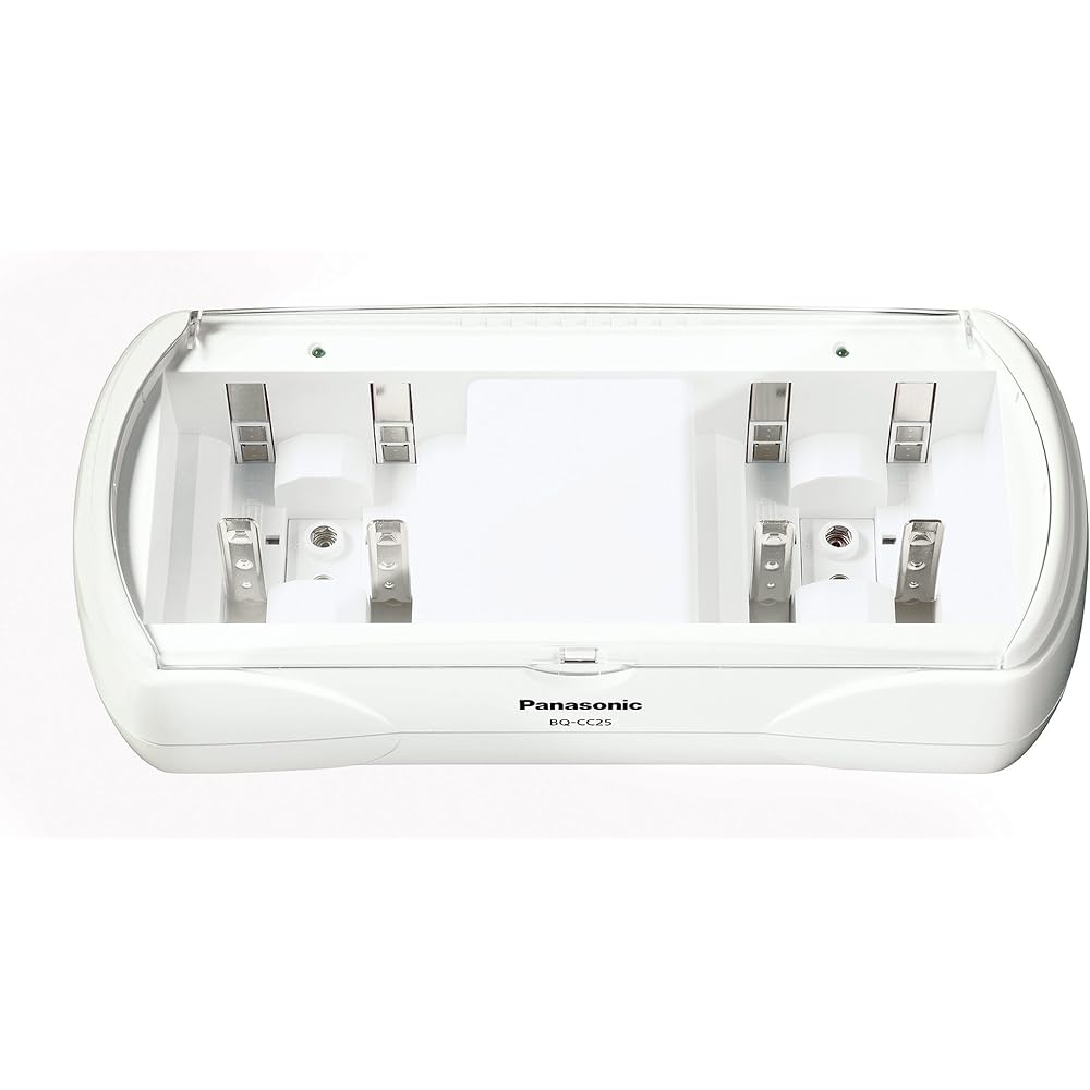 Panasonic Rechargeable Battery Charger, Compatible with AA, AAA, and 6P Batteries, BQ-CC25