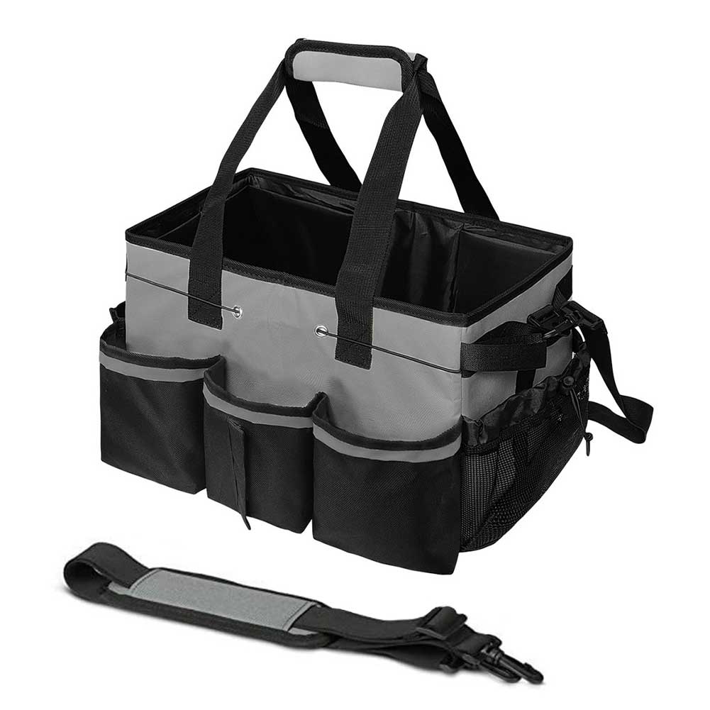 Large Capacity Cleaning Caddy Bag with Handle for Cleaning Tools Supplies Storage Bags Multi Pocket Oxford Cloth Tools Handbags