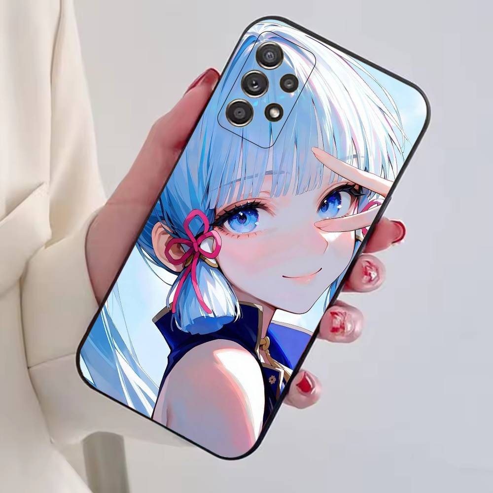 Genshin Impact K-Kamisato A-Ayaka Phone Case For Samsung S25,S24,S21,S22,S23,S30,Ultra,S20,Plus,Fe,Soft Silicone Black Cover