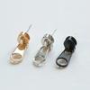 1 Pair Stud Earrings Zipper Style Lightweight Ear Studs Comfortable To Wear