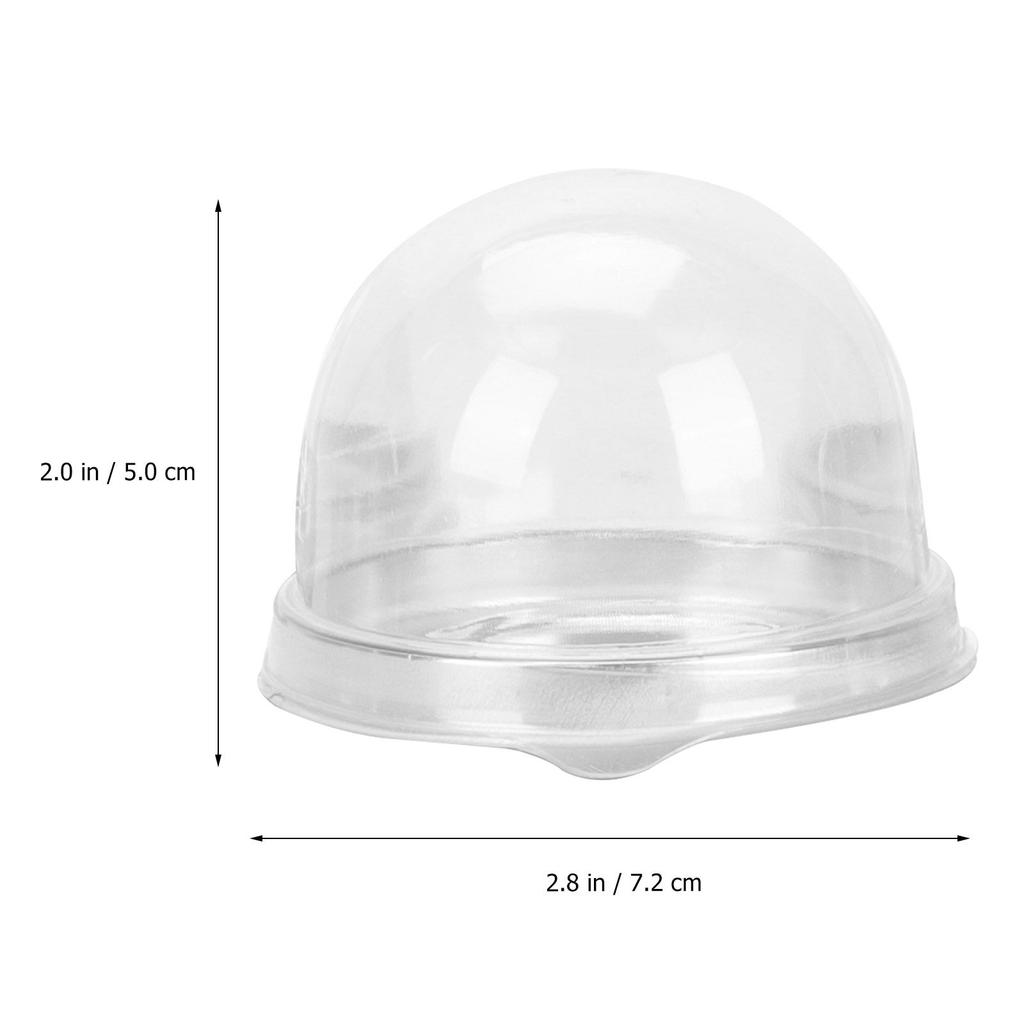 50Pcs Moon Cake Blister Boxes Transparent Plastic Dessert Boxes for Bakery Packing with Good Sealing Effect Reusable Cake