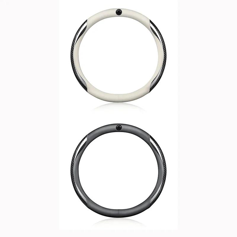 

1pc Carbon Fiber Leather Car Steering Wheel Cover For Bmw E46 E90 E60 F10 F30 E39 E36 F20 E87 F20 F40 E88 M Performance M2 M3 M4 Black