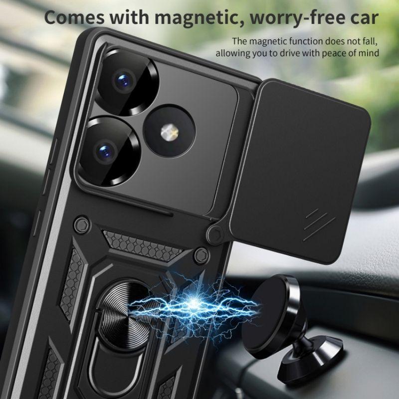 Military Armor Protection Case for POCO F6 F4 F3 5G X3 X4 X5 F5 NFC GT M3 M4 Pro M5S Slide Camera Shockproof Full Protection Cover