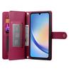 DF-011 For Samsung Galaxy A34 5G Case Card Slots Zipper Leather Cover Crossbody Phone Bag