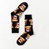 Men Socks Spotted Dog Bulldog Dog Coloured Long Style Mangy Dog Tide Socks