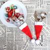 5/10pcs Christmas Decoration Supplies Christmas Hats Tableware Pockets Knife Fork Holder