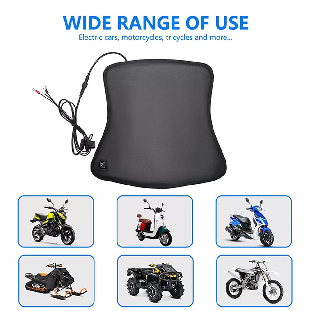 NEW 12V Heated Seat Cushion Universal For Motorcycle ATV Electric Heating Warmer Seat Pad For Versys 650 For R1250GS NC750X