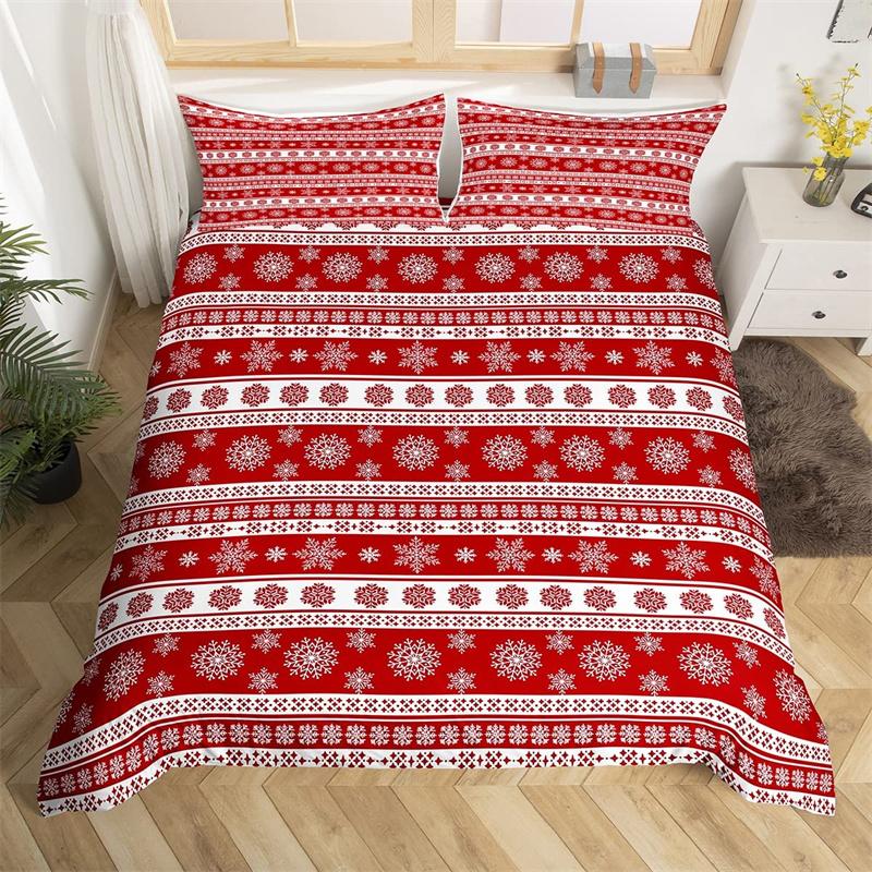 Christmas Duvet Cover Boys Christmas Gingerbread Man Bedding Set Microfiber New Year Quilt Cover Set Xmas Theme Bedspread Cover
