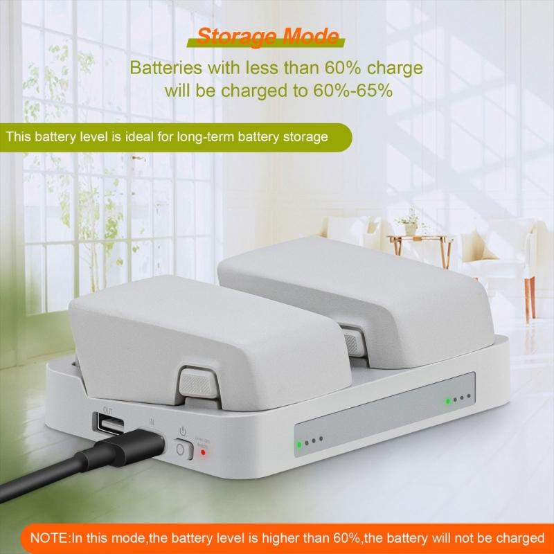 Double Battery Charger Battery Charging Dock For FLIP Battery With Space Saving Design And Intelligent Chip Monitoring
