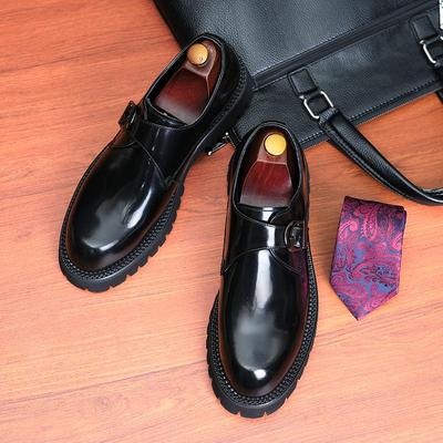 [Großer Ausverkauf] Herren Große Glänzende Formelle Schuhe - Echtes Leder, Britischer Stil, Dicksohlig, Höhenverstärkend & Handgefertigt