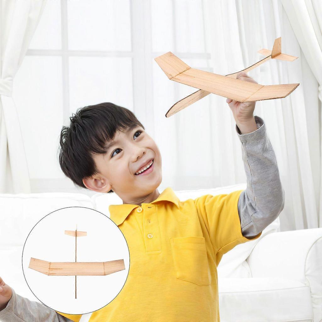 Nedokončená dřevěná letadlová hračka DIY malování letadla řemeslo 3D letadlo vyrobte si vlastní model dřevěného letadla pro děti ruční práce školní umělecké projekty karnevalová párty