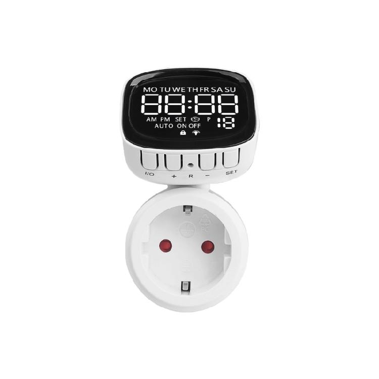 

ABS Component Timer Socket European Standard Featuring Rotatable LED Screen Timer Control Socket for Small Timing in Home 1