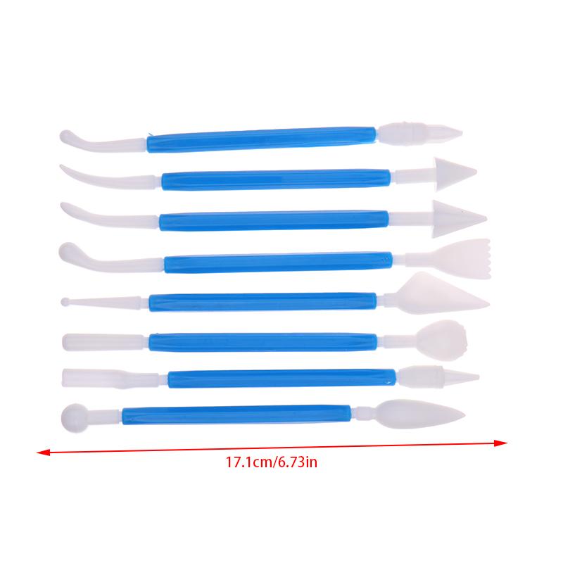 8Pcs/Set Clay Modeling Tools Plastic Wax Carving Pottery Tools Carving Sculpture Shaper Polymer Clay Sculpting Set