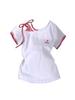 Women's Summer One-Shoulder Open-Back Short-Sleeved T-Shirt with Single/Double Strap Design