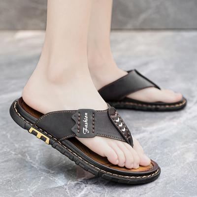 Fashion Flip Flops Summer Mens Outdoor Thick Soled Beach Shoes Breathable Cool Non Slip Comfort Sandals Male Casual Hiking Sandals 47