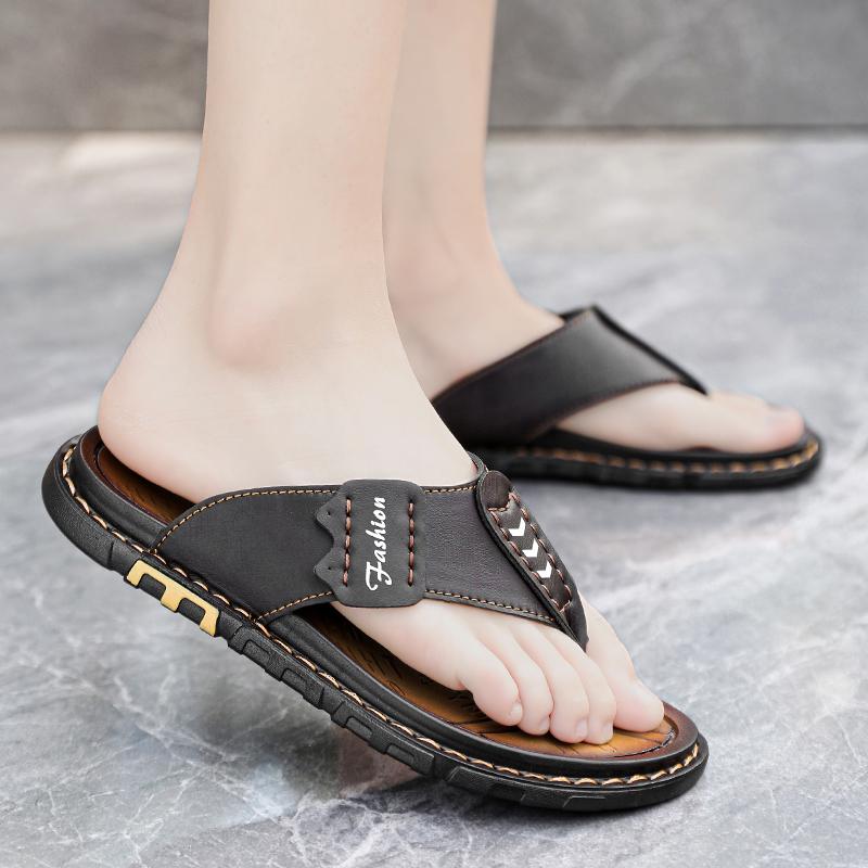 

Модные шлепанцы летние мужские уличные на толстой подошве пляжная обувь дышащие прохладные нескользящие удобные сандалии мужские повседневные походные сандалии 47 38 коричневый