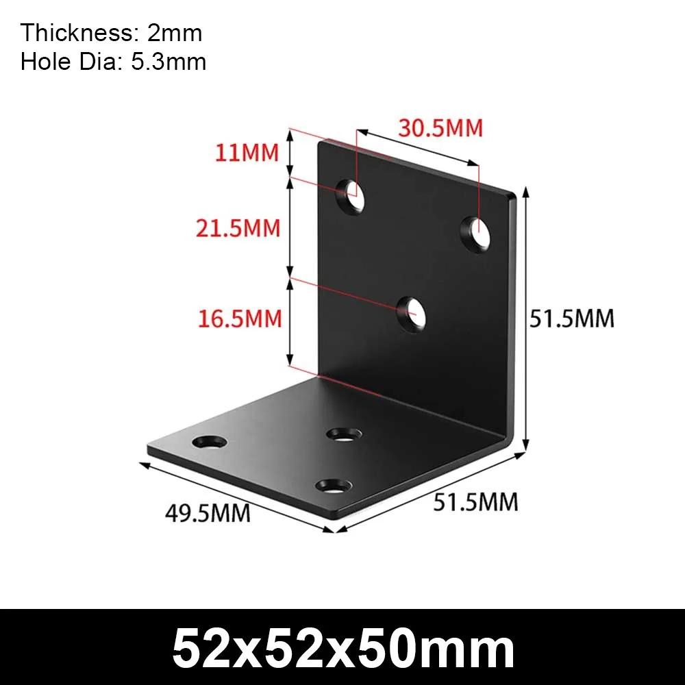 New 1Pcs Durable 90 Degree Angle Bracket Stainless Steel L-shaped Corner Stand Holes Fixed Mending Plate Furniture Hardware