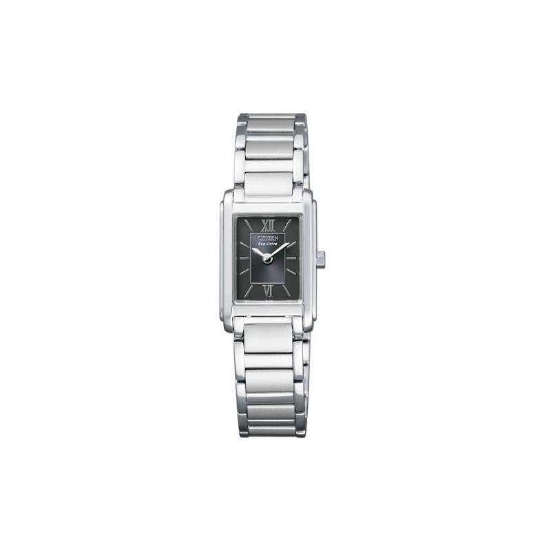 CITIZEN 30 meters waterproof solar Quartz Steel Strap women s watch black dial FRA362431 чёрный