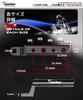 Kaedear KDR-H3L Mirror Mount, Motorcycle Clamp Bar, Multi-bar, Motorcycle Mount, Aluminum Alloy, Resonance Prevention,