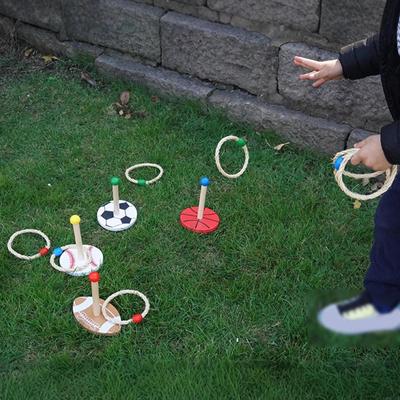 Toss Game Set Wooden Throwing Ferrule Gifts Family Hook Outdoor