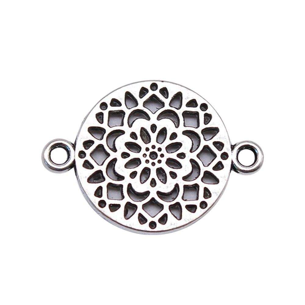 Flower Plaque Connector Components Pendant Diy Jewelry Pendants