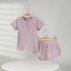 Infant Summer Pajama Set: Short Sleeve T-shirt & Shorts Rompers for 0-1 Year Olds, Breathable & Air-Conditioning Friendly.