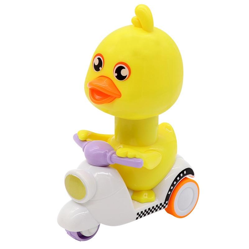 Popular Press Duck Toy Car Animal Shaped Plastic Material Inertial Forward Cartoon Toy