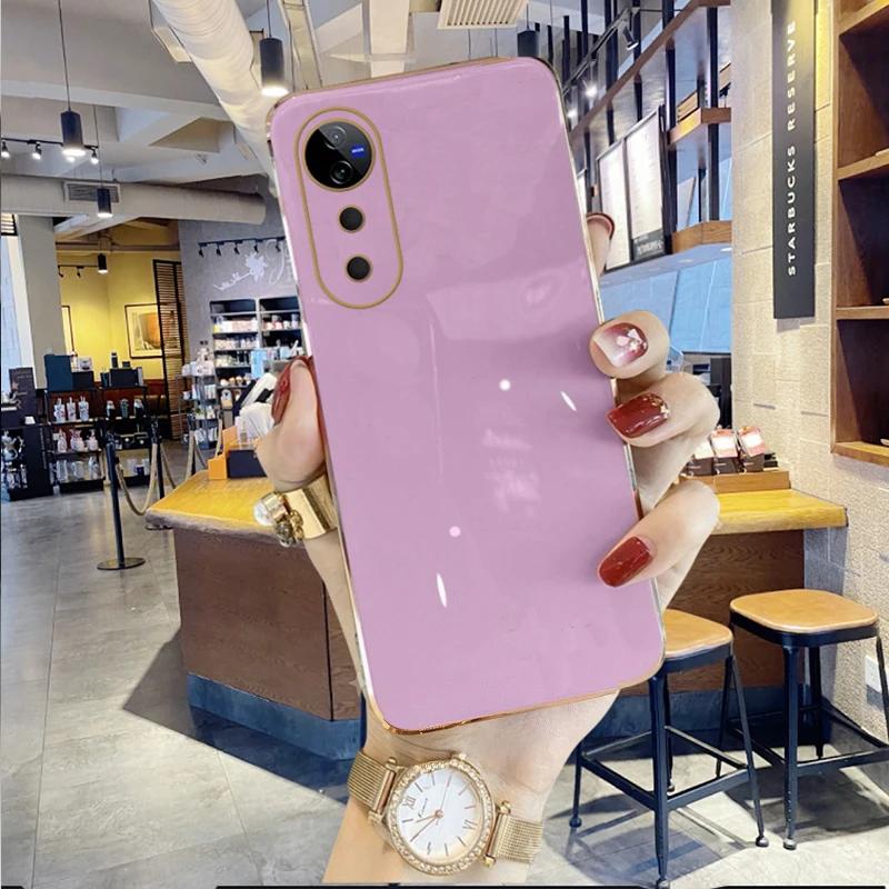 

For VIVO T3 Ultra Case Luxury Electroplated Soft Silicone TPU Cover For VIVO T3 Ultra Lens Protection Shockproof Bumper