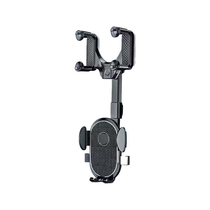 Adjustable Multi-Angle Rearview Mirror Phone Holder for Car Navigation