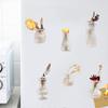 5/10Pcs Mini Vase Refrigerator Magnet DIY Home Office Kitchen Locker Fridge 3D Miniature Resin Flower Vase Pot Magnetic Decoration Ornament
