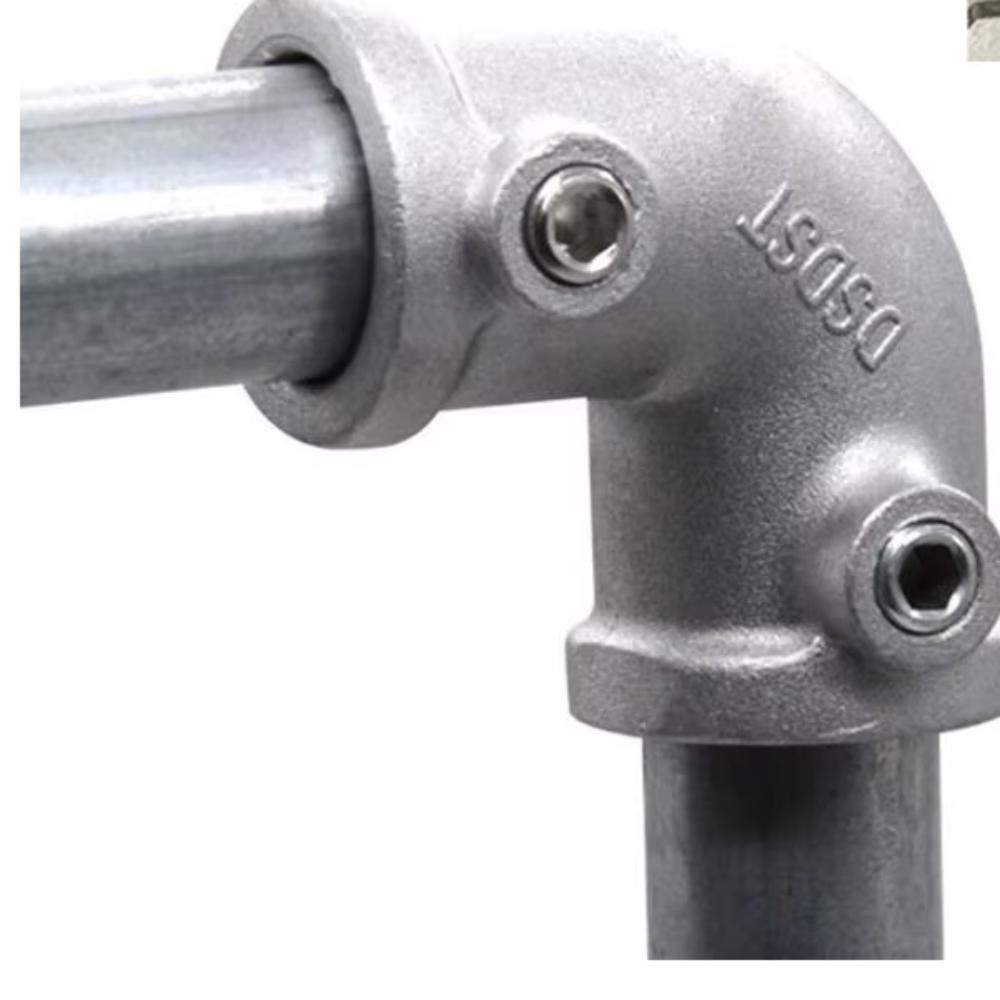 1\2''/3\4"/1'' Pipe Fitting Connector Fixed Buckle Circular Frame Fasteners Elbow Aluminum Alloy Steel Circular Pipe Connector
