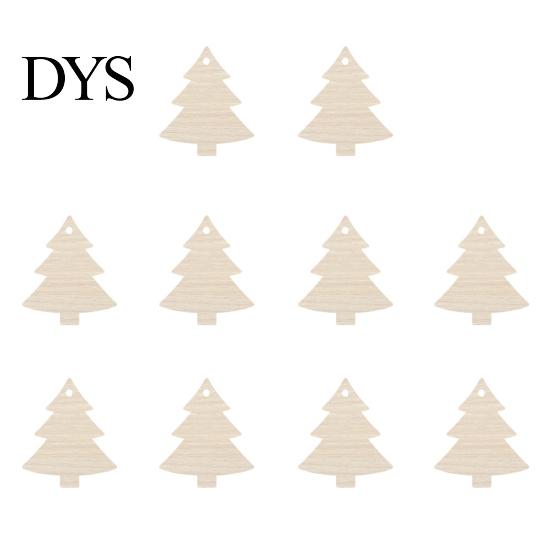 Decorative Hanging Props 10Pcs 2D Wooden Christmas Ornaments, Blank DIY Craft Tags, Wood Slices for Painting Tree Decorations, Unfinished Xmas Holiday