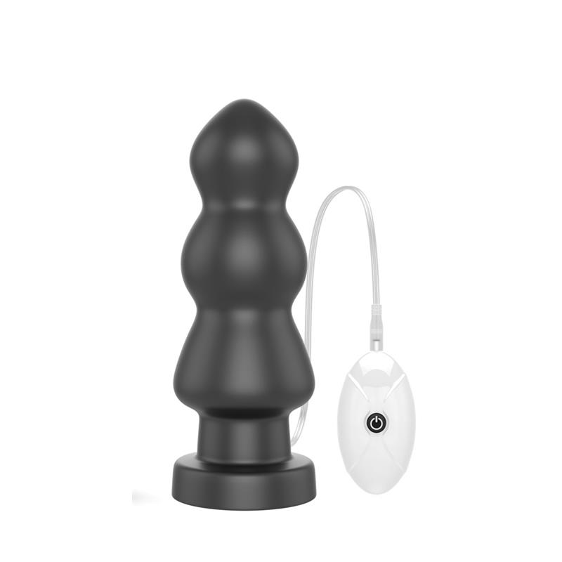King Sized Vibrating Anal Plug 7.8 Black