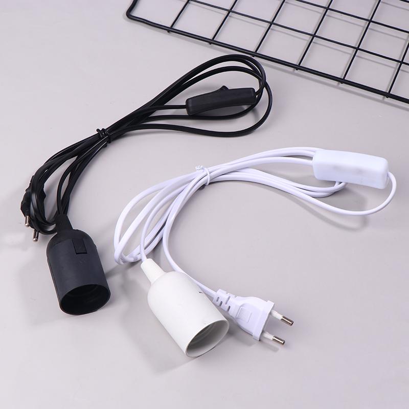 Eu Plug E27 Lamp Base Holder With On/Off Switch Power Cord Cables Hanging Pendant Led Light Fixture Lamp Bulb Socket Cord