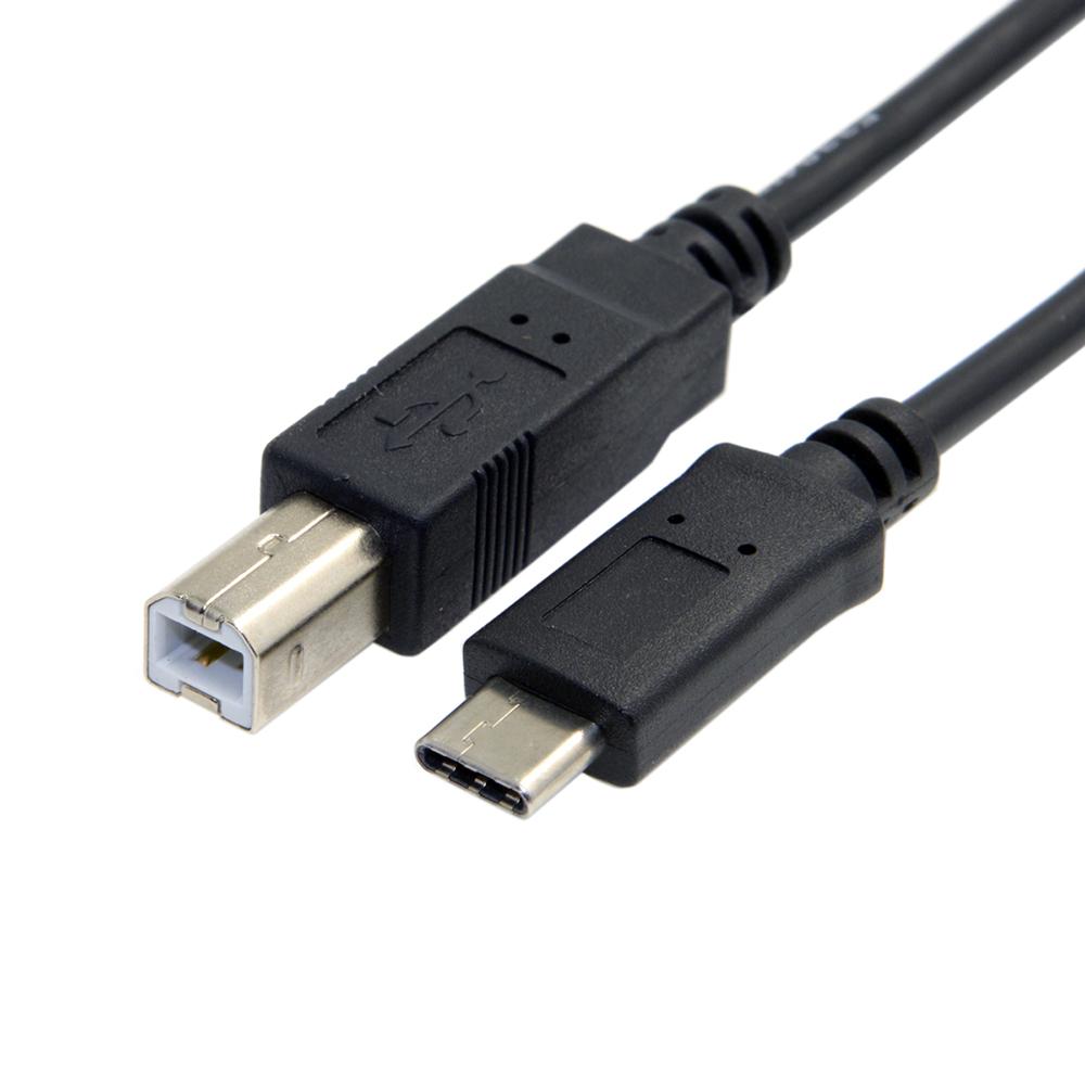 USB-C USB 3.1 Type C Hannkontakt til USB 2.0 B Type Hannkontakt Datakabel for Mobiltelefon & Macbook & Bærbar PC
