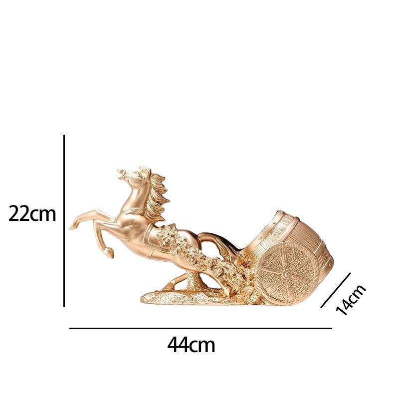 Collectibles Sculpture Chinese Luxury Carriage Wine Cabinet Decoration Creative Popular Animal Ornaments High End Wine Rack Gift